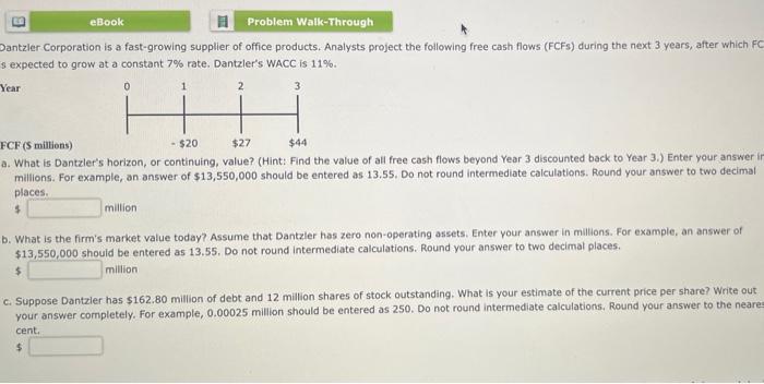 9 Ebook Problem Walk Through Dantzler Corporation Is A Fast Growing Supplier Of Office Products Analysts Project The Fo 1