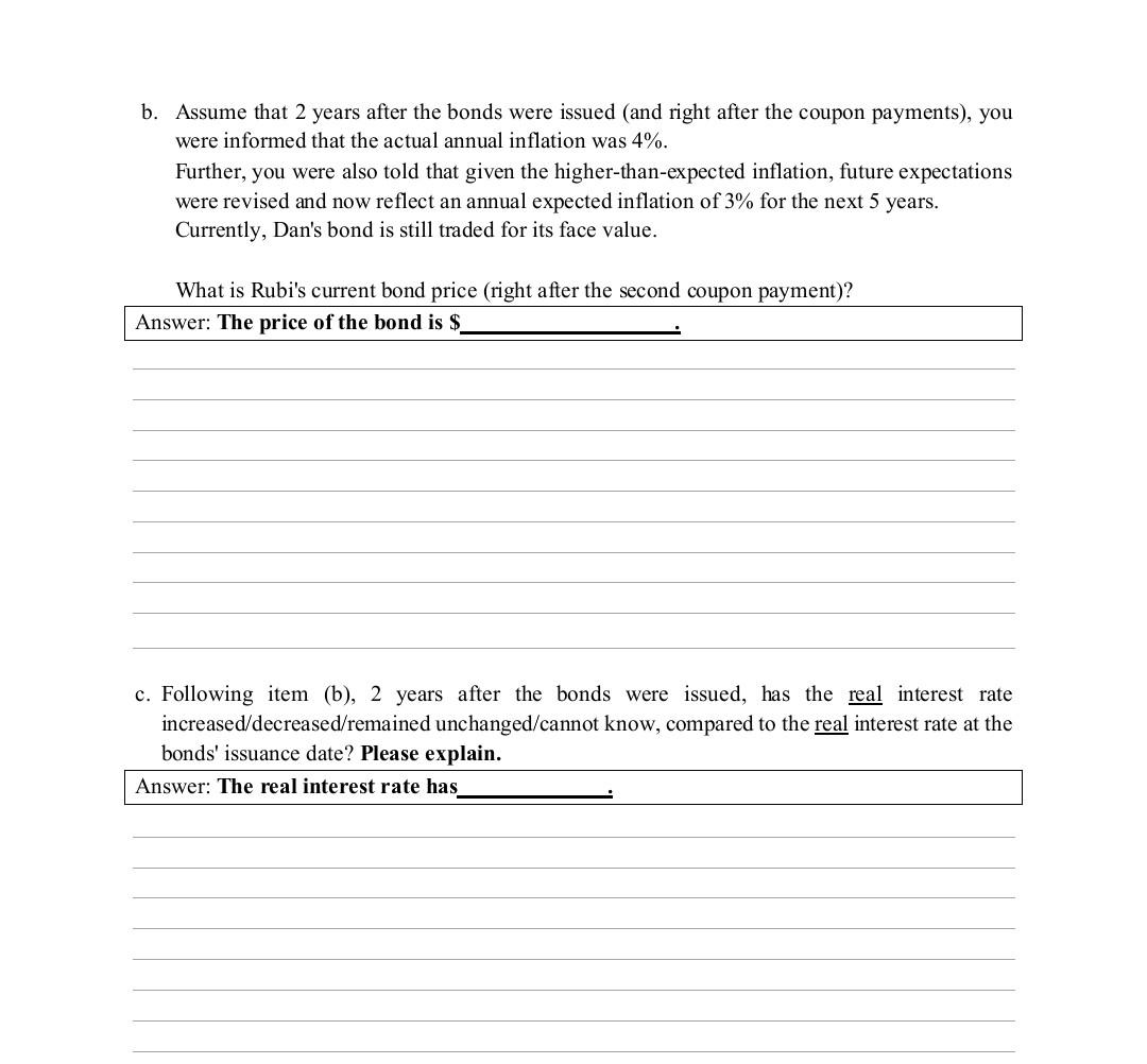 Question 2 22 Points Rubi Inc Is A Manufacturer Of High Quality Pillows Today The Company Issued A 5 Year Inflatio 2
