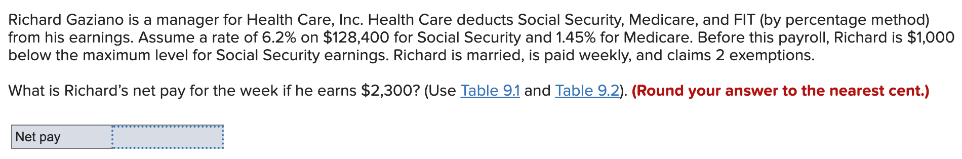 Richard Gaziano Is A Manager For Health Care Inc Health Care Deducts Social Security Medicare And Fit By Percentage 1
