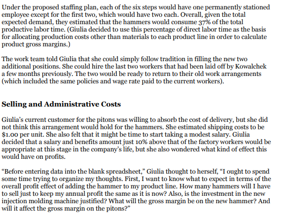 Please Provide All Work Formulas And Explanations For This Case 1 Assume That The Information About Pitons Remains Th 4