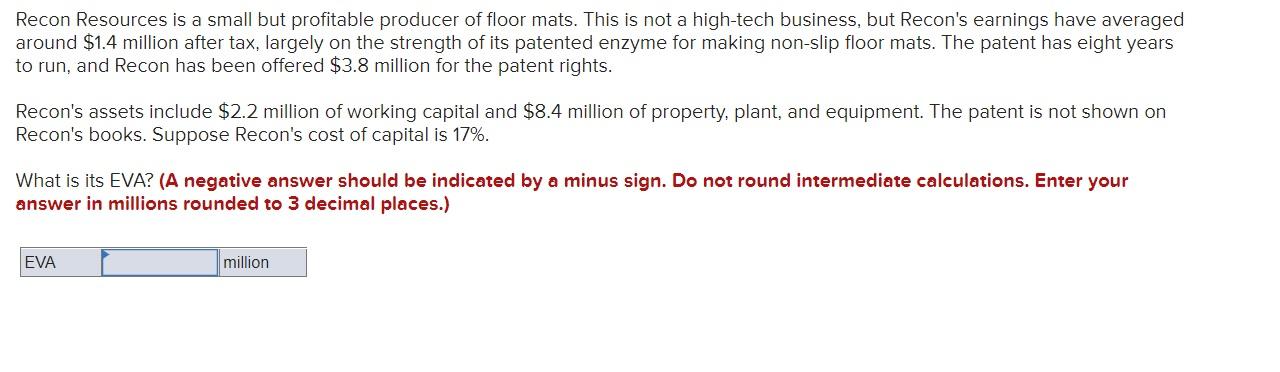Recon Resources Is A Small But Profitable Producer Of Floor Mats This Is Not A High Tech Business But Recon S Earnings 1