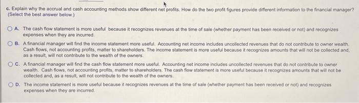 Accrual Income Versus Cash Flow For A Period Thomas Book Sales Inc Supplies Textbooks To College And University Book 3
