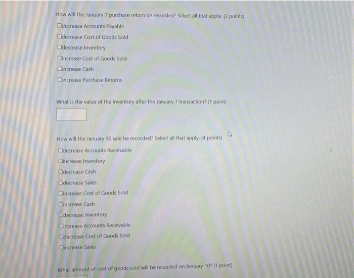 Burlington Wholesale Inc Had The Following Inventory Transactions For One Month The Company Uses A Perpetual System An 2