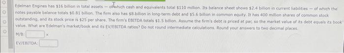 Oooo Which The Edelman Engines Has 16 Billion In Total Assets Of Which Cash And Equivalents Total 110 Million Its Ba 1