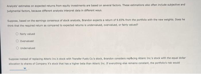 Analysts Estimates On Expected Returns From Equity Investments Are Based On Several Factors These Estimations Also Oft 1