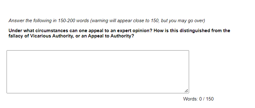 Answer The Following In 150 200 Words Warning Will Appear Close To 150 But You May Go Over Under What Circumstances C 1