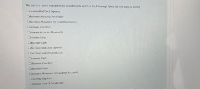 Wilson Corp Is A Wholesaler Of Imported Products The Company Had The Following Opening Balances At January 1 2020 521 3