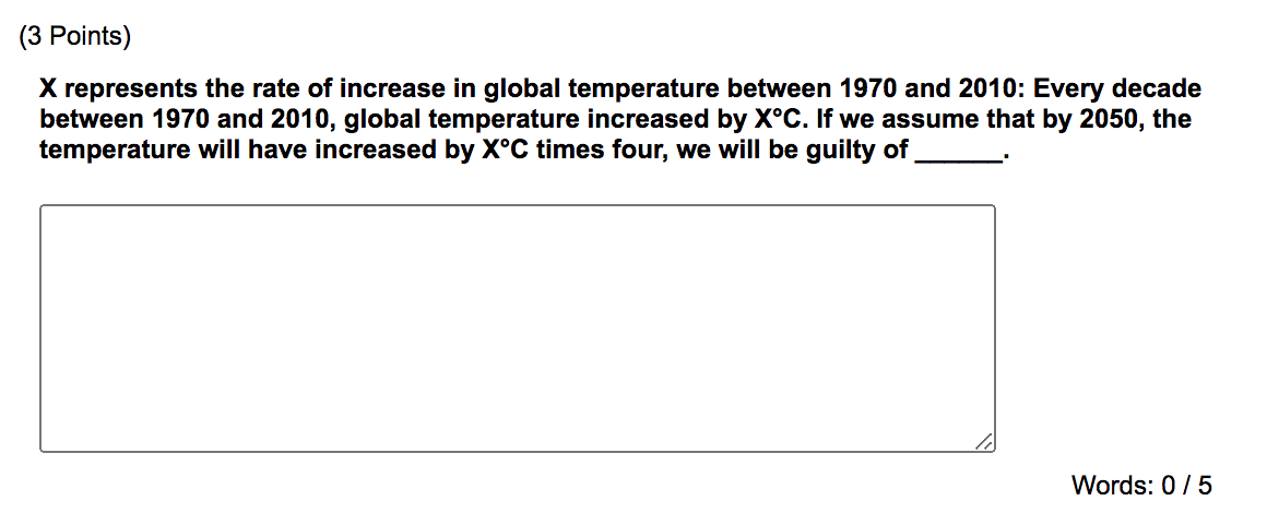 3 Points X Represents The Rate Of Increase In Global Temperature Between 1970 And 2010 Every Decade Between 1970 And 1