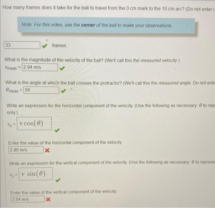 How Many Frames Does It Take For The Ball To Travel From The 0 Cm Mark To The 10 Cm Arc Do Not Enter L 33 Note For Th 2