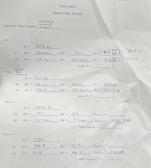 Things To Ponder Before Coming To Lab And To Answer Before Leaving 1 Derive Eq 1 What Are The Units Of P The Resisti 2