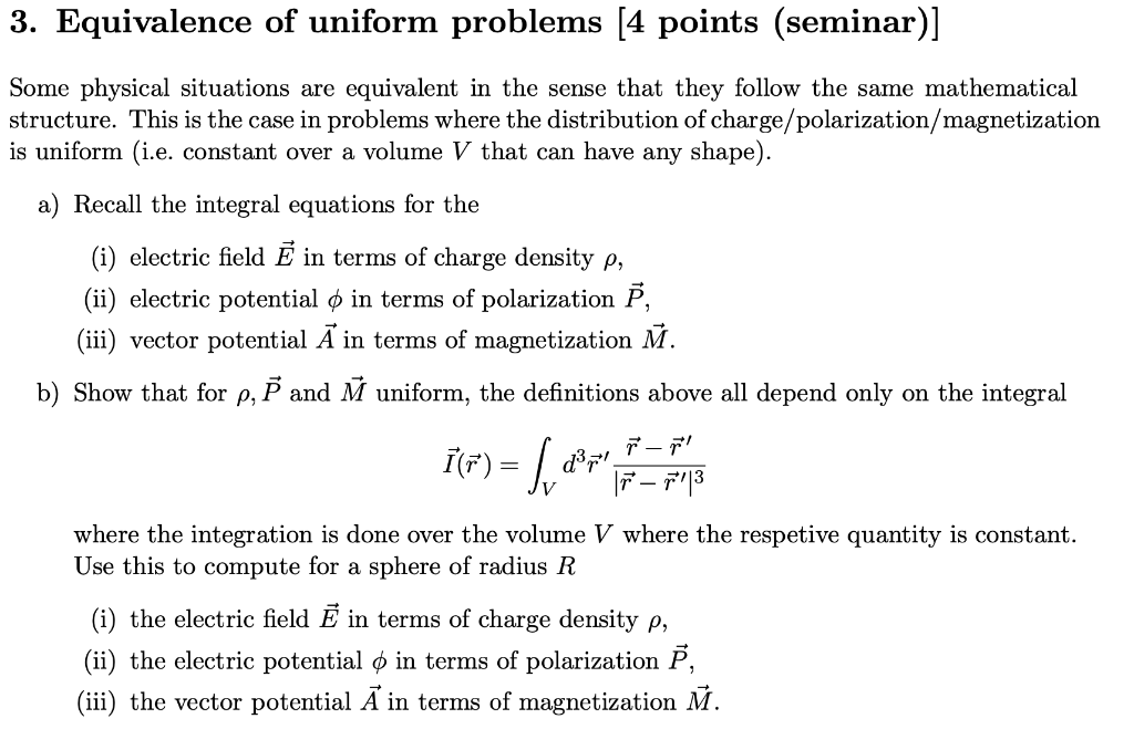 3 Equivalence Of Uniform Problems 4 Points Seminar Some Physical Situations Are Equivalent In The Sense That They F 1