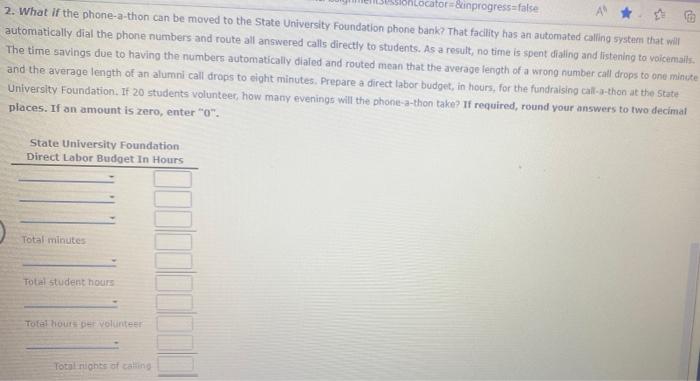 Direct Labor Budget For Service The School Of Accounting Soa At State University Is Planning Its Annual Fundraising Ca 3