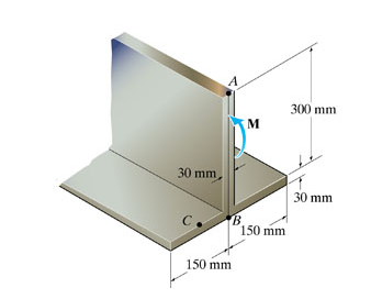 The Beam Is Subjected To An Internal Moment Of M 104 Kn M A Determine The Bending Stress Developed At Point A B Dete 1