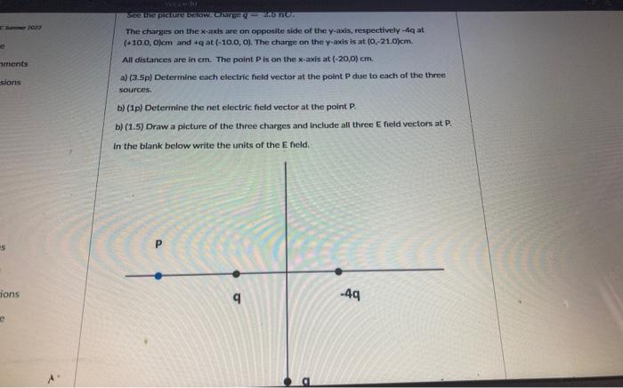 Sa 2077 C Ments Sions Cions Voce Du See The Picture Below Charge Q 4 6 No The Charges On The X Axis Are On Opposite S 1