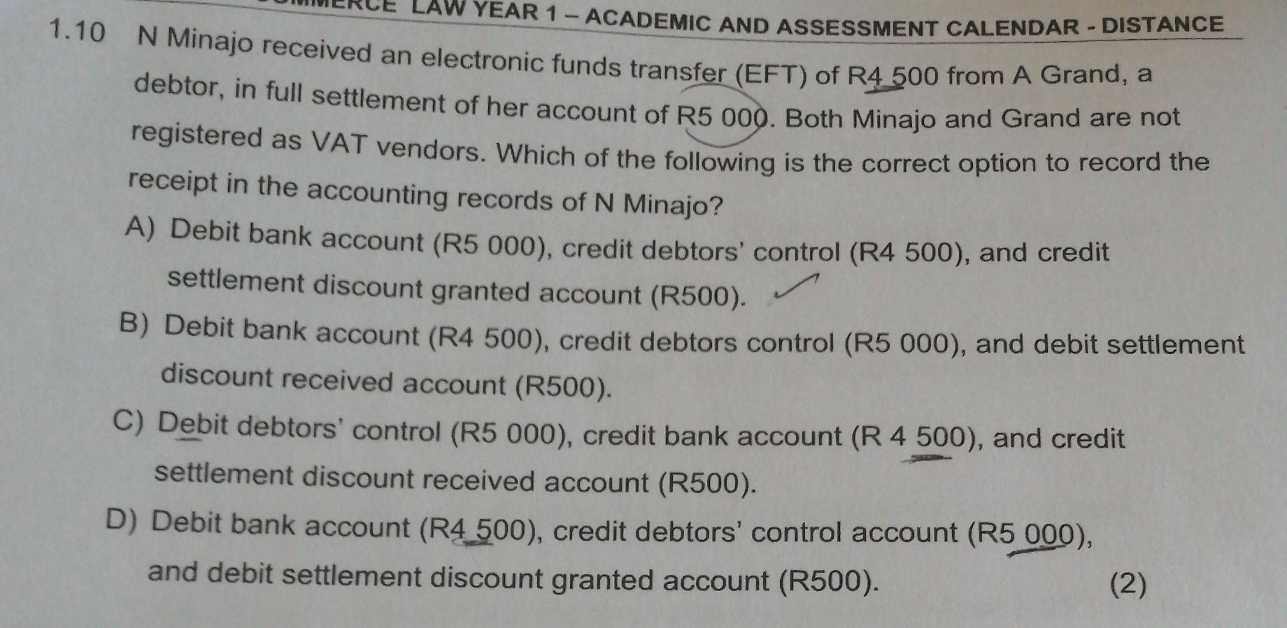 1 6 Simphiwe A Student Bought 50 Memory Sticks At R40 Each For Cash All The Memory Sticks Were Marked To Sell At R80 3