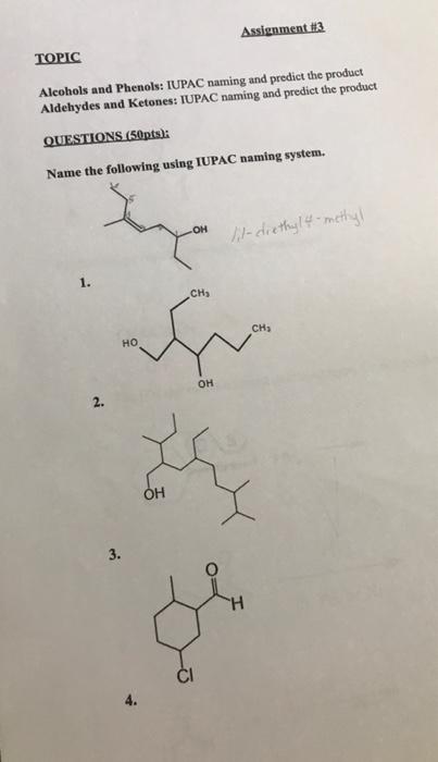 Topic Alcohols And Phenols Iupac Naming And Predict The Product Aldehydes And Ketones Iupac Naming And Predict The Pro 1