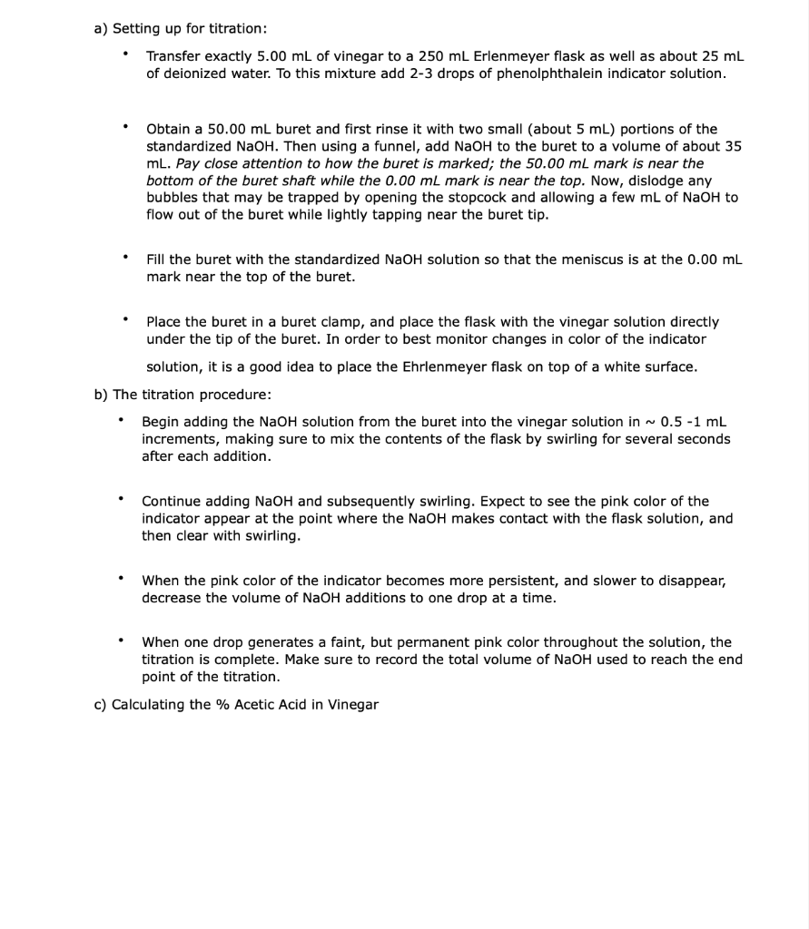 Titration Of Acetic Acid In Vinegar A Overview Of Concepts Recall The Definitions Of Acids And Bases Acids In Aqueous S 2