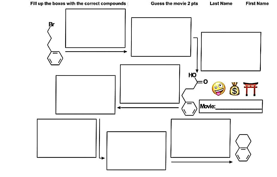 Fill Up The Boxes With The Correct Compounds Guess The Movie 2 Pts Ho 0 Last Name Movie First Name Stt 1