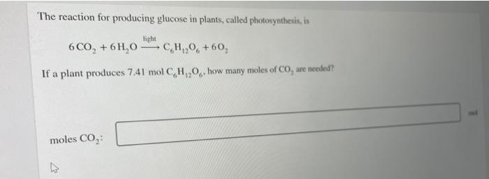 The Reaction For Producing Glucose In Plants Called Photosynthesis Is Light 6co 6h 0ch 206 60 If A Plant Produces 1