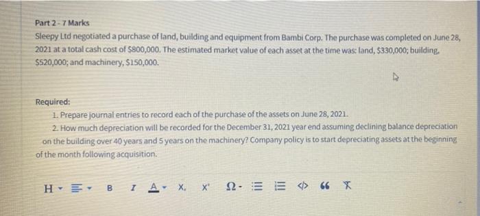 Part 1 11 Marks Grumpy Inc Purchased A Machine On January 1 2021 At A Cost Of 120 000 The Machine Was Originally E 2