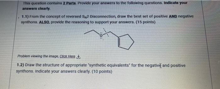 This Question Contains 2 Parts Provide Your Answers To The Following Questions Indicate Your Answers Clearly 1 1 Fro 1