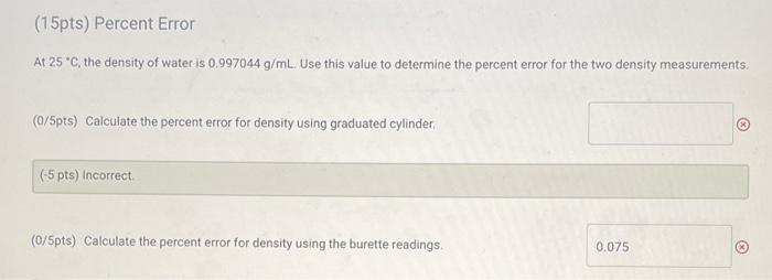 Using A Burette Volume And Mass Measurements Of Water Dispensed From A Burette Volume And Mass Measurements Of Water Dis 4