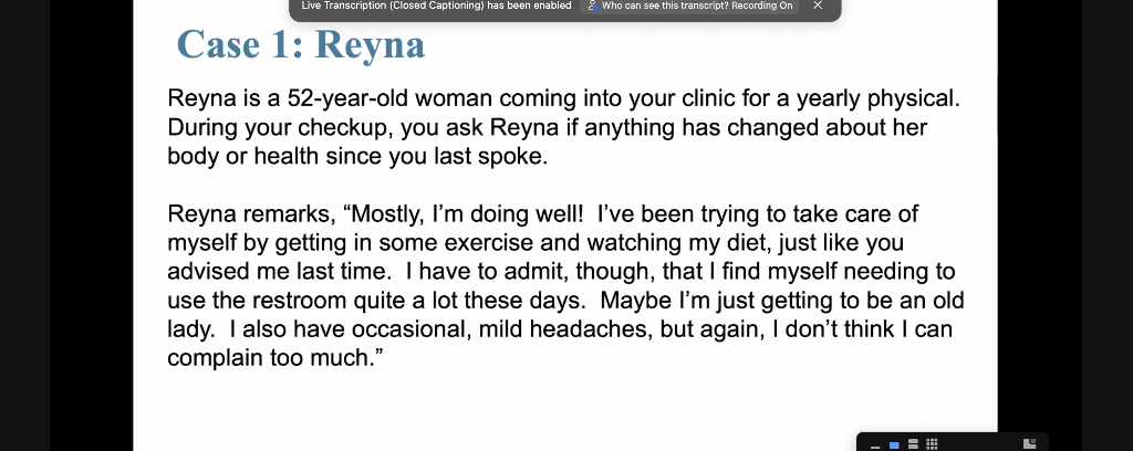 Live Transcription Closed Captioning Has Been Enabled Who Can See This Transcript Recording On X Case 1 Reyna Reyna 1