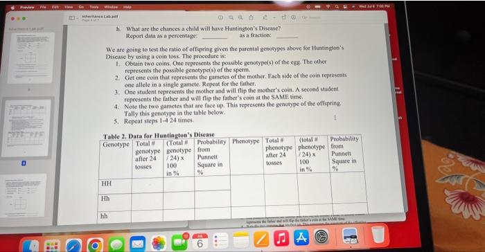 Question Materials Genetic Problems 2 Coins Penny Nickel Labelled Procedure These Problems Are Set Up To Predict Th 3
