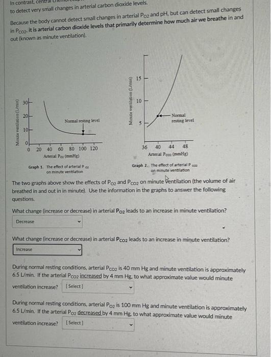 In Contrast To Detect Very Small Changes In Arterial Carbon Dioxide Levels Because The Body Cannot Detect Small Change 1
