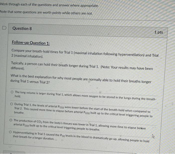 Work Through Each Of The Questions And Answer Where Appropriate Note That Some Questions Are Worth Points While Others 1