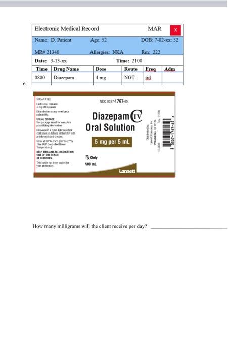 1 Directions Calculate The Following Dosage Use Labels Where Provided Order Cardura 8 Mg P O Daily Available Stre 6
