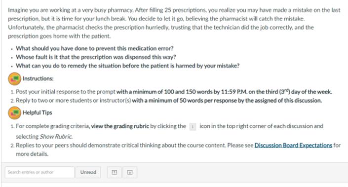 Imagine You Are Working At A Very Busy Pharmacy After Filling 25 Prescriptions You Realize You May Have Made A Mistake 1