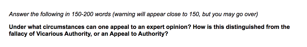 Answer The Following In 150 200 Words Warning Will Appear Close To 150 But You May Go Over Under What Circumstances C 1