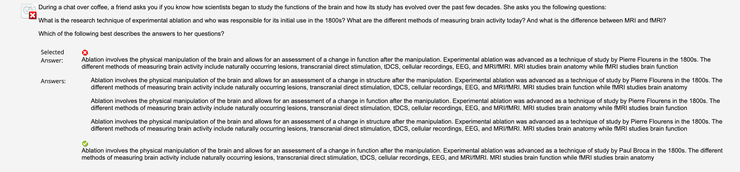 During A Chat Over Coffee A Friend Asks You If You Know How Scientists Began To Study The Functions Of The Brain And Ho 1
