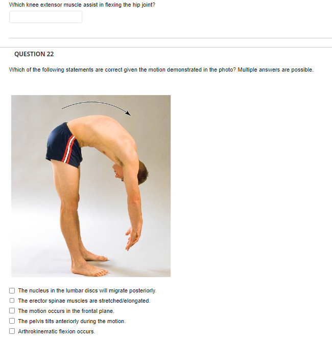 Which Knee Extensor Muscle Assist In Flexing The Hip Joint Question 22 Which Of The Following Statements Are Correct Gi 1