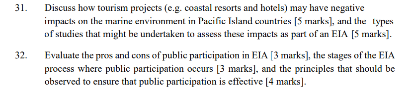 31 Discuss How Tourism Projects E G Coastal Resorts And Hotels May Have Negative Impacts On The Marine Environment I 1