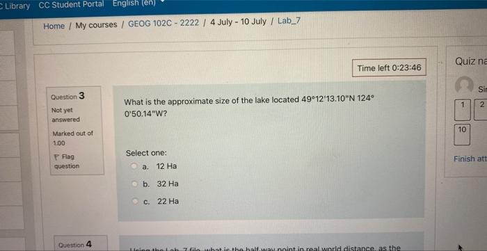 C Library Cc Student Portal English En Home My Courses Geog 102c 2222 4 July 10 July Lab 7 Question 3 Not Ye 1
