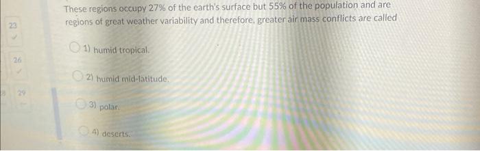 23 26 These Regions Occupy 27 Of The Earth S Surface But 55 Of The Population And Are Regions Of Great Weather Variabi 1