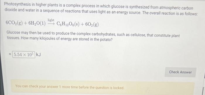 Photosynthesis In Higher Plants Is A Complex Process In Which Glucose Is Synthesized From Atmospheric Carbon Dioxide And 1