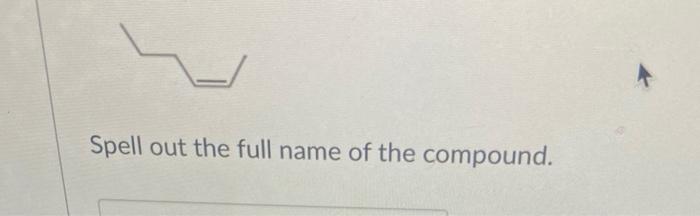 Spell Out The Full Name Of The Compound 1