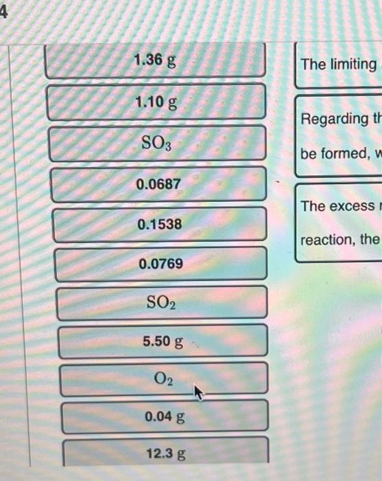 You Are Provided With 4 40 G Of So To React With 2 46 G Of O Indicate Your Theoretical Yield By Completing The Follow 2