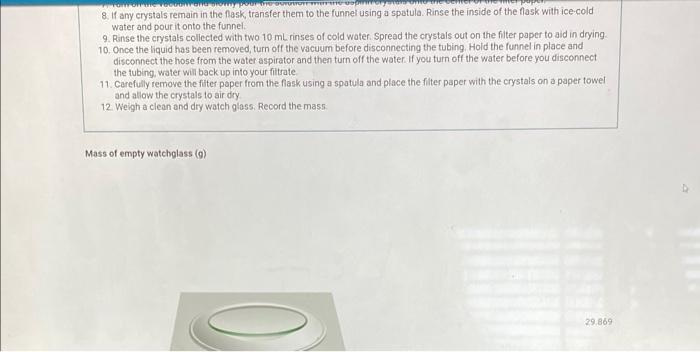 87 973 0 1 87 973 From The Procedure 4 Add 2 G Of Salicylic Acid And Re Weigh The Flask Record The Mass Mass Of 5