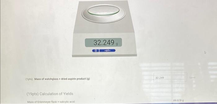 87 973 0 1 87 973 From The Procedure 4 Add 2 G Of Salicylic Acid And Re Weigh The Flask Record The Mass Mass Of 6