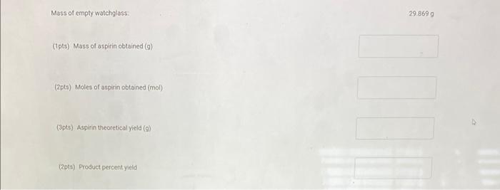 87 973 0 1 87 973 From The Procedure 4 Add 2 G Of Salicylic Acid And Re Weigh The Flask Record The Mass Mass Of 8