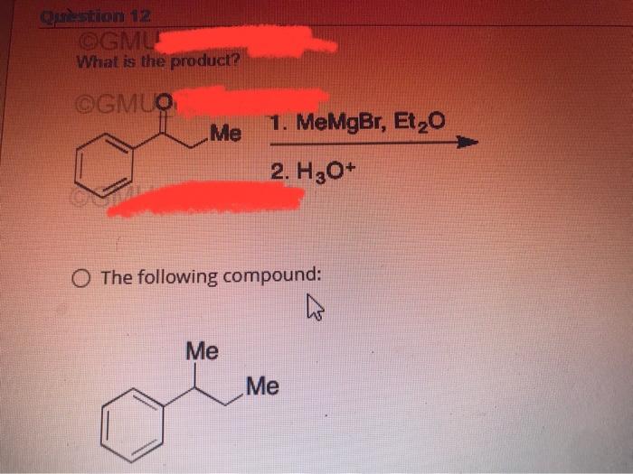 Question 11 Which Solvent Is Best For Preparing Grignard Reagents O Dmso O S H3c Ch3 Dmso O Ch3ch Oh 0 H20 O Ch3ch Och2 3
