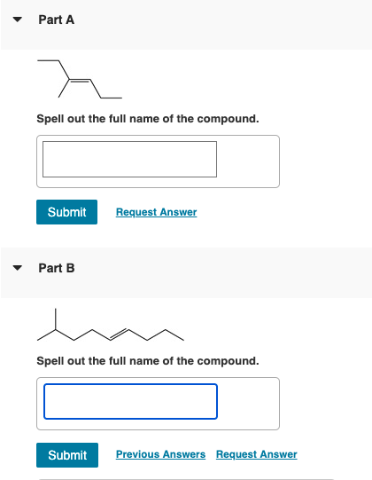 Part A Z Spell Out The Full Name Of The Compound Submit Request Answer Part B Spell Out The Full Name Of The Compound 1