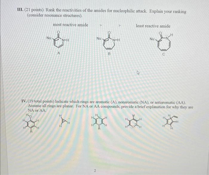 4 Indicate Which Rings Are Aromatic A Nonaromatic Na Or Antiaromatic Aa For Na And Aa Compounds Provide A Br 1