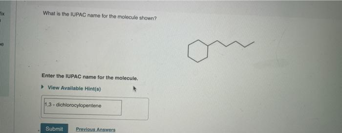 Ch3 H C C H Ch Ch Ch Ch Spell Out The Full Name Of The Compound Submit Previous Answers Request Answer Part C X Inco 2