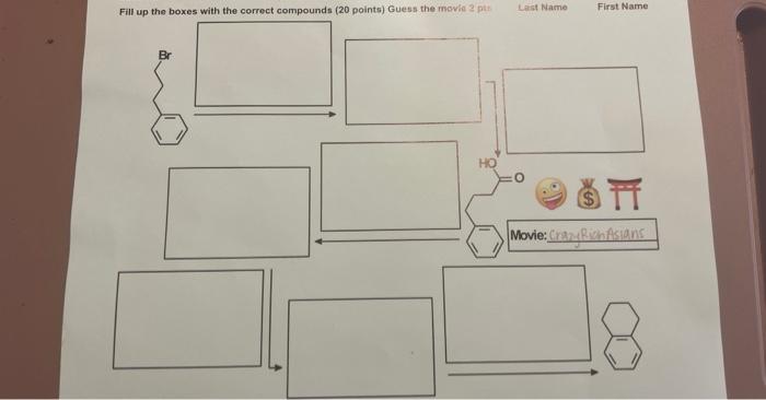 Fill Up The Boxes With The Correct Compounds 20 Points Guess The Movie 2 Pts Br Last Name First Name Stt Movie Crazy 2