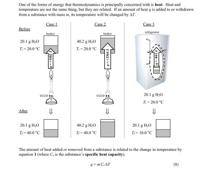 One Of The Forms Of Energy That Thermodynamics Is Principally Concerned With Is Heat Heat And Temperature Are Not The S 2